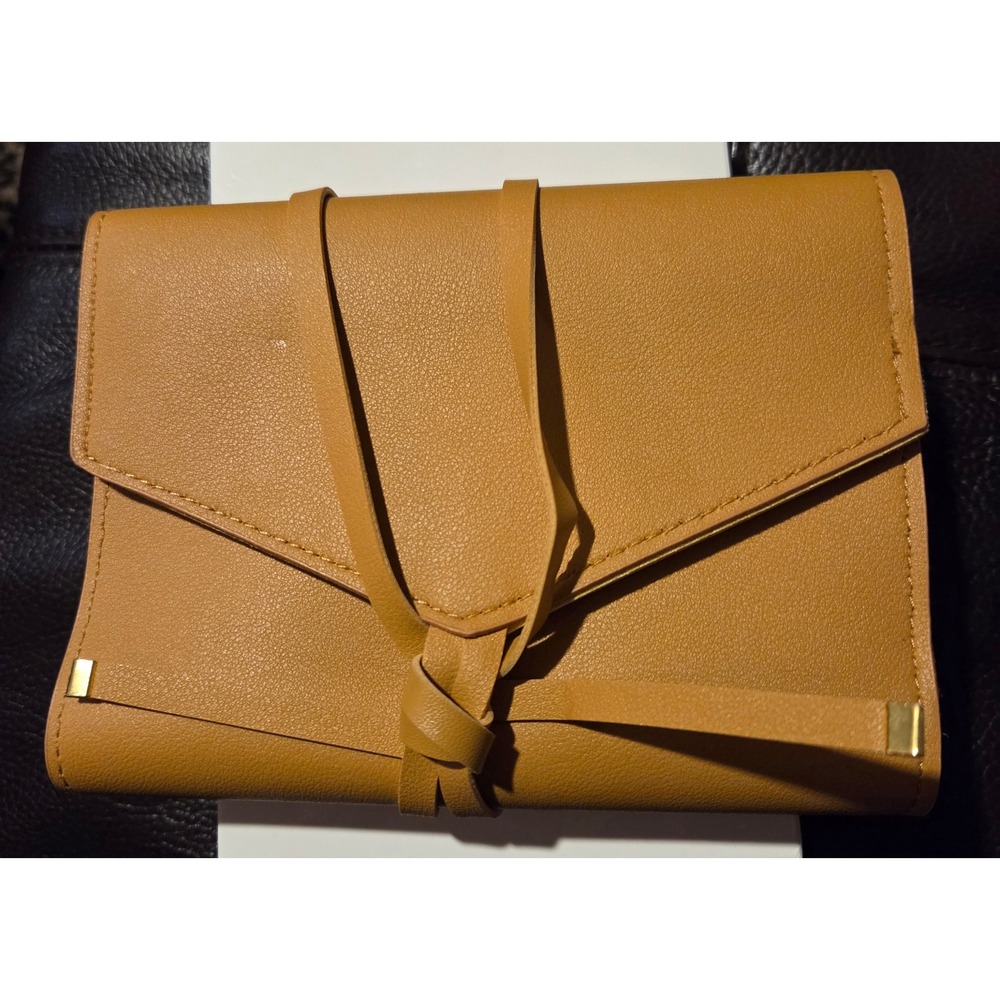 Glass Ladder & Co Vegan Leather Katherine Tech Organizer Travel Case Honey New